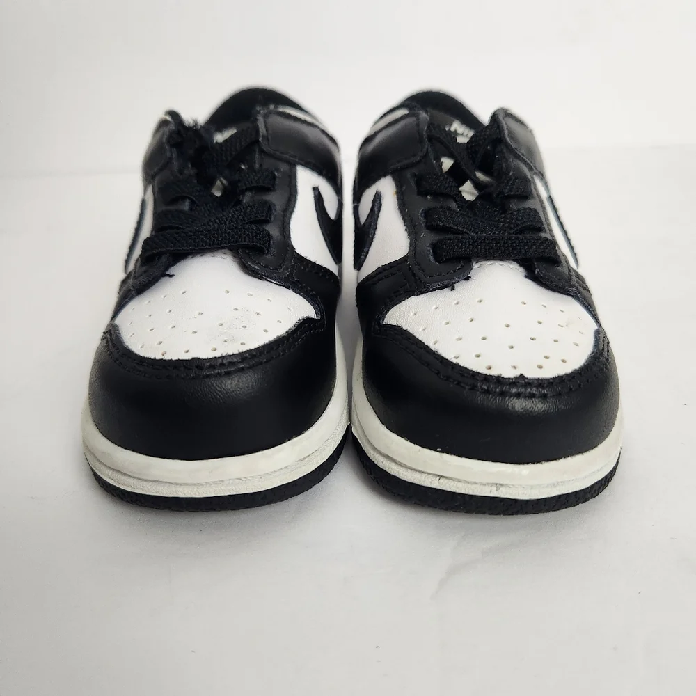 Nike Dunk Low Shoes Toddler Size 6C Black White Panda Kids Sneakers CW1589-100 - Picture 4 of 12